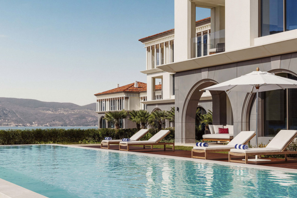 The exterior and pool at One&Only Portonovi